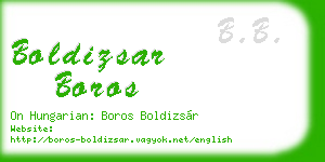 boldizsar boros business card